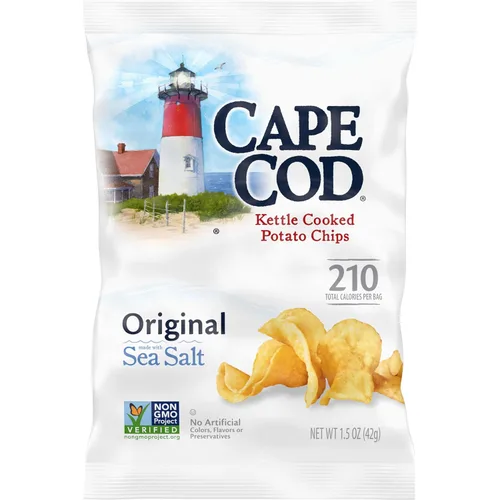 Vista 18 de Cape Cod Papas fritas, papas fritas cocidas en hervidor original, 8 onzas