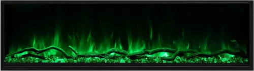 Vista 4 de Modern Flames Landscape Series Pro Slim - Chimenea eléctrica integrada (LPS-6814), 68 pulgadas