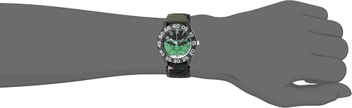 Vista 6 de Marvel Reloj de pulsera de nailon analógico de cuarzo para niños, Camo, Classic