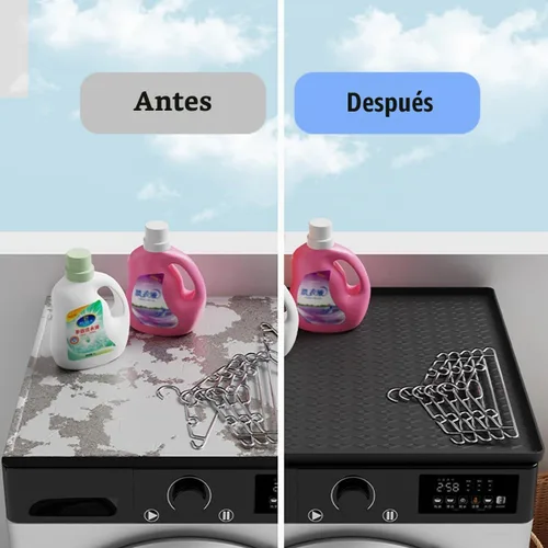 Vista 8 de Tapete protector superior de silicona para lavadora y secadora, 25.6 x 23.6 pulgadas, antideslizante, impermeable, resistente al calor, resistente