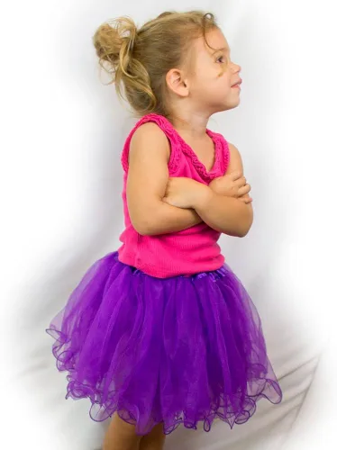 Vista 2 de My Lello Tutú de 3 capas con borde de volantes para niñas pequeñas (4 meses - 3T)
