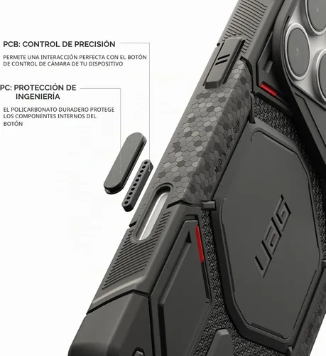 Vista 4 de UAG Monarch Pro - Funda para iPhone 18 Pro Max / iPhone 17 Pro Max, color Monarch Pro - Kevlar Negro