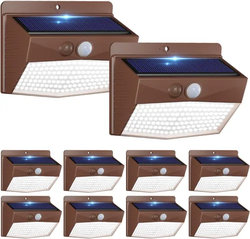 Vista 18 de Peasur 1 paquete de luces solares con sensor de movimiento para exteriores