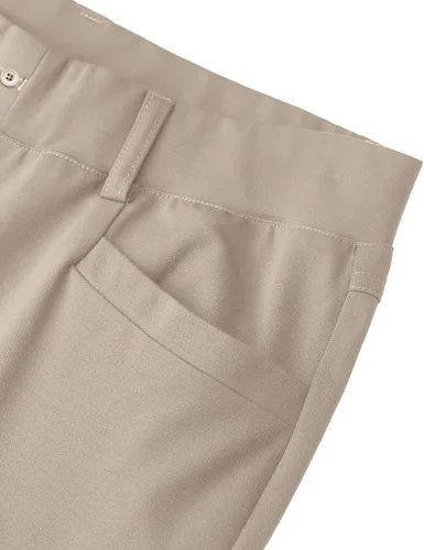 Vista 4 de siliteelon Pantalones de vestir para mujer, pantalones de trabajo casuales para mujer, pantalones de yoga con corte de bota, pantalones de negocios