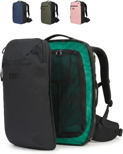 Vista 9 de COR Surf - Mochila de viaje aprobada para vuelo, de cabina, para laptop Mochila de equipaje de fin de semana para negocios, unisex, 28 l