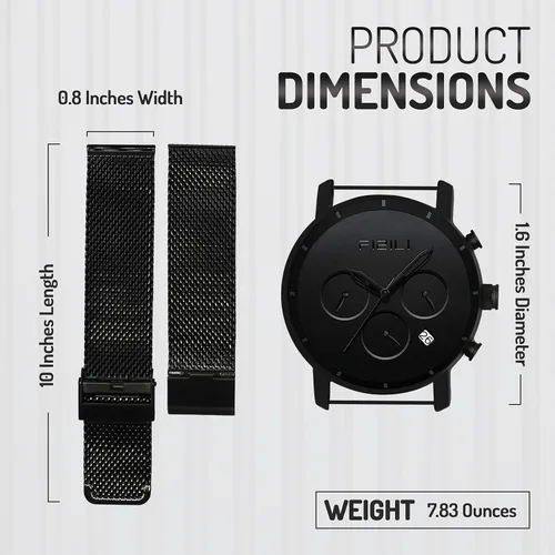Vista 6 de Reloj de pulsera minimalista de moda para hombre, impermeable, relojes simples ultra finos