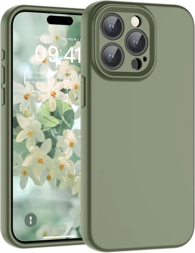 Vista 99 de SUPFINE - Funda diseñada para iPhone 12, silicona líquida premium con [forro de microfibra suave antiarañazos][protección de cámara mejorada], funda