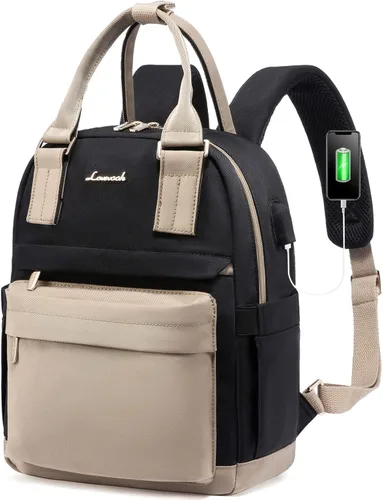 Vista 13 de LOVEVOOK Mini mochila para mujeres y niñas, elegante mochila impermeable con puerto USB, bonita mochila para la escuela, viajes, fiestas, Negro