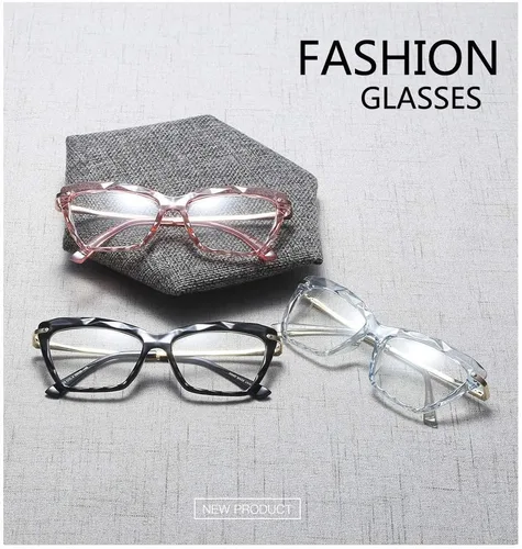 Vista 5 de FEISEDY Gafas de ojo de gato Marco Lentes transparentes Gafas Mujeres B2440