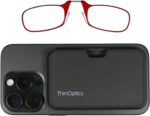 Vista 19 de Always With You by ThinOptics Classic Readers + Attachable Glasses Case Funda negra/marcos negros