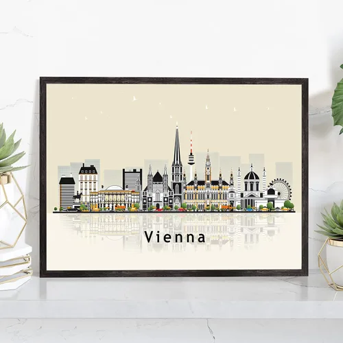 Vista 42 de Pera Print ADANA - Póster de Adana Turquía, ilustración de horizonte urbano de ciudad, póster moderno de pavo, impresión de paisaje urbano y punto