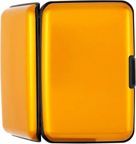 Vista 3 de Billetera de aluminio con bloqueo RFID delgado de metal para tarjetas de crédito, S