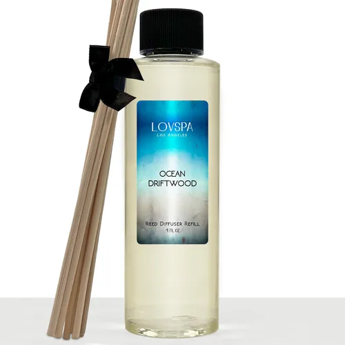 Vista 30 de Amber Romance - Recambio de aceite difusor de varillas con varillas de junco, ámbar cálido, sándalo y notas florales, aceites esenciales de lirio