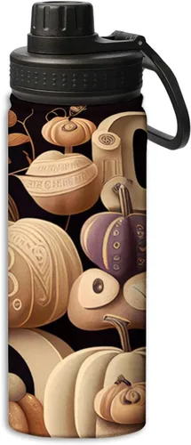 Vista 18 de Blooming Poppies - Botella de agua deportiva a prueba de fugas, 18 onzas, botellas de agua aisladas para bicicletas, fitness, yoga, senderismo, etc.