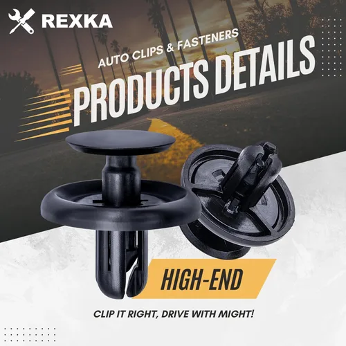 Vista 9 de Rexka 20 piezas de protector contra salpicaduras de motor Fender Liner tapa de maletero debajo de la cubierta clip de retención estilo empuje