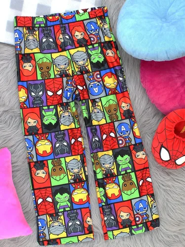 Vista 7 de Marvel Avengers Superheroes - Pantalones de pijama para niños