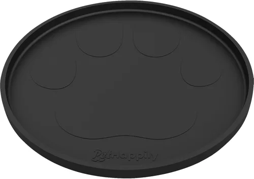 Vista 14 de Tapete grande de silicona para cuencos de comida y agua, bordes elevados para evitar derrames, impermeable, protege el suelo, fácil de limpiar