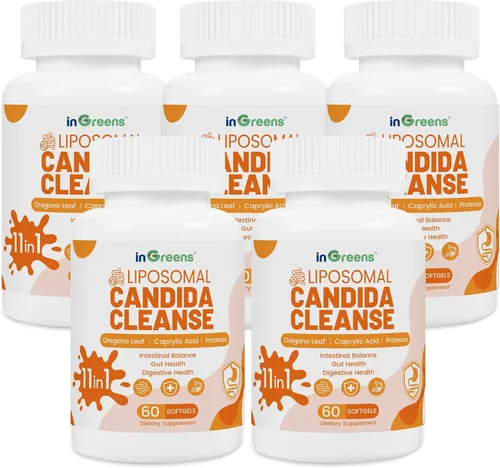 Vista 9 de inGreens Suplemento de apoyo Candida 11 en 1, sobrecrecimiento antifúngico, desintoxicación intestinal y salud intestinal para mujeres y hombres