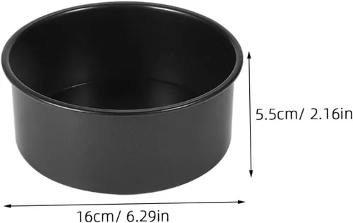 Vista 2 de Kichvoe Molde redondo de acero inoxidable, negro, 12 pulgadas