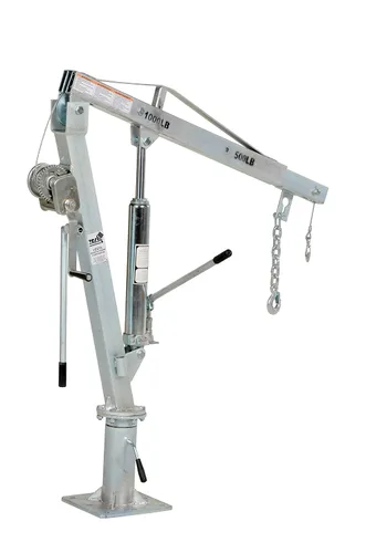 Vista 5 de Vestil WTJ-2-G Grúa de horca de acero galvanizado, capacidad extendida de 500 libras, alcance utilizable extendido 49-1/4 pulgadas, altura máxima