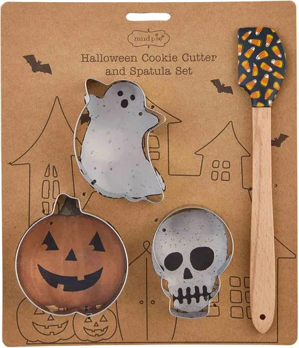 Vista 4 de Mud Pie Juego de hornear de Halloween, maíz dulce, 9 1/2" x 8
