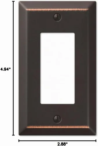 Vista 4 de Amerelle 163RDB Century - Placa de pared, 1 basculante, acero, bronce envejecido, paquete de 1