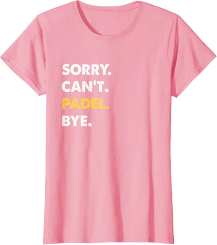 Vista 14 de Sorry Can't Padel Bye Funny Camiseta de Padel, Negro