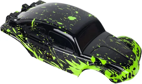 Vista 4 de SummitLink Cuerpo personalizado verde fangoso sobre negro compatible con 1/10 Slash 4x4 VXL 2WD Slayer RC coche o camión (camión no incluido)