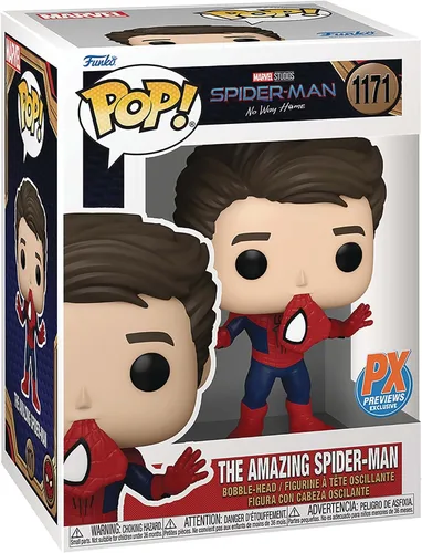 Vista 4 de Funko Marvel Spider-Man No Way Home POP Exclusivo Spider-Man Desenmascarado