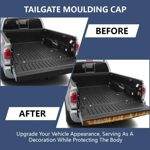 Vista 7 de PIT66 Tapa de moldura del portón trasero, protector de moldura del alerón de la tapa del portón trasero compatible con Toyota Tacoma 2005-2015,