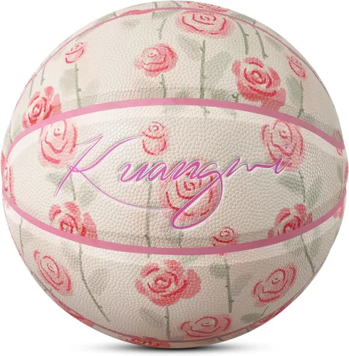Vista 14 de Kuangmi Serie Rosa Balón de Baloncesto, Diseño Premium Estampado para Rendimiento Callejero, Tamaño Oficial para Hombres 7 de 29.5 Pulgadas