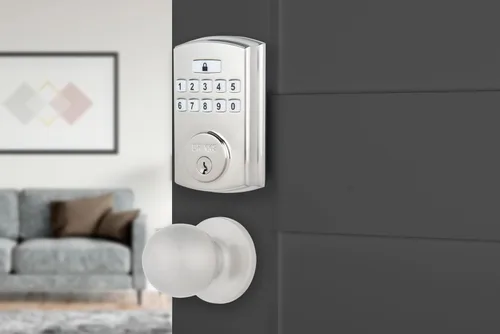 Vista 12 de BRINKS Cerradura de puerta de entrada sin llave con cerrojo, cerradura de puerta con teclado de alta seguridad, 50 códigos de usuario, función