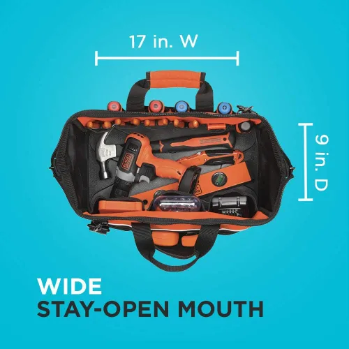 Vista 10 de BLACK+DECKER Bolsa de herramientas, 16 pulgadas (BDST500002APB)
