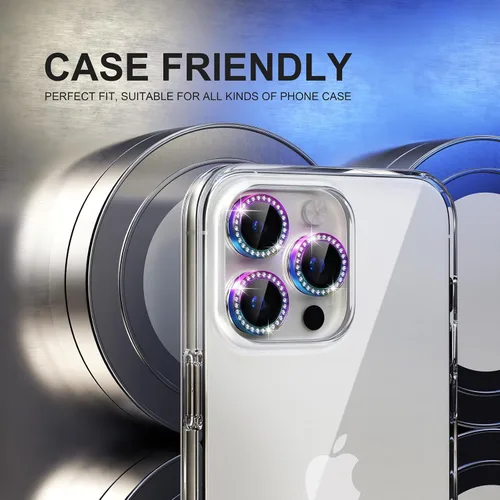 Vista 60 de Choiche Compatible para iPhone 16 Pro/iPhone 16 Pro Max Protector de Lente de Cámara, Vidrio Templado 9H Protector de Pantalla de Cubierta de Cámara