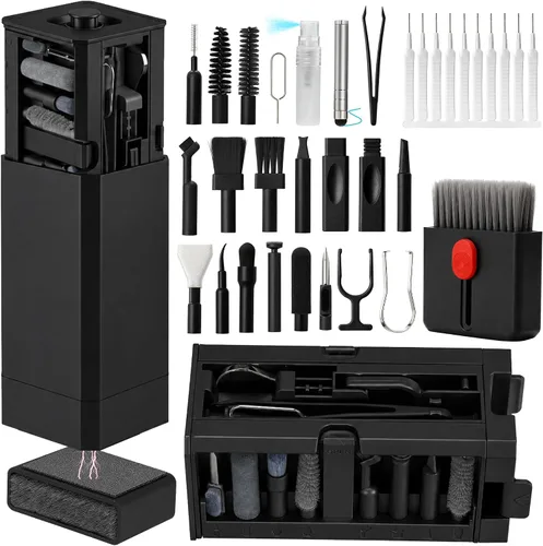 Vista 10 de Kit de limpieza de teléfono celular, kit de limpieza para iPhone para puerto de carga, kit de limpieza de teclado para Airpods/Android/USB