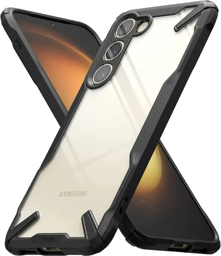 Vista 46 de Ringke Fusion-X [revestimiento dual antiarañazos] compatible con Samsung Galaxy A14 (4G y 5G), parachoques aumentado transparente, parte trasera