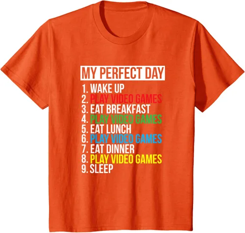 Vista 27 de My Perfect Day" - Camiseta negra de ajuste clásico, cuello redondo, manga corta, poliéster y algodón, Negro