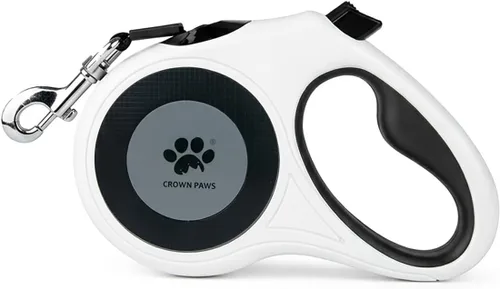 Vista 10 de Correa retráctil de 16 pies para perros extra grandes de hasta 130 libras, cinta de nailon sin enredos, color negro Dan24 XL