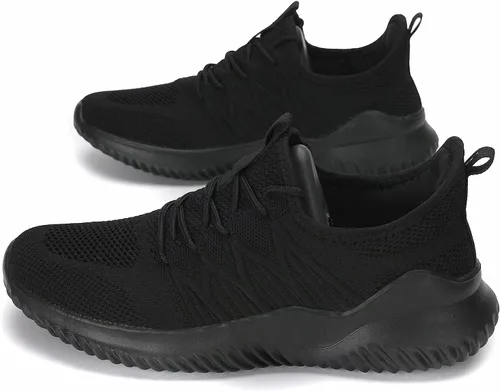 Vista 5 de Zapatos casuales para correr para hombre, ligeros, cómodos, informales, de malla, para trabajo, gimnasio, tenis, caminar, entrenamiento cruzado