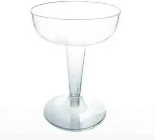 Vista 10 de Party Essentials copas de champán de plástico duro, de 4 onzas, dos unidades, Transparente
