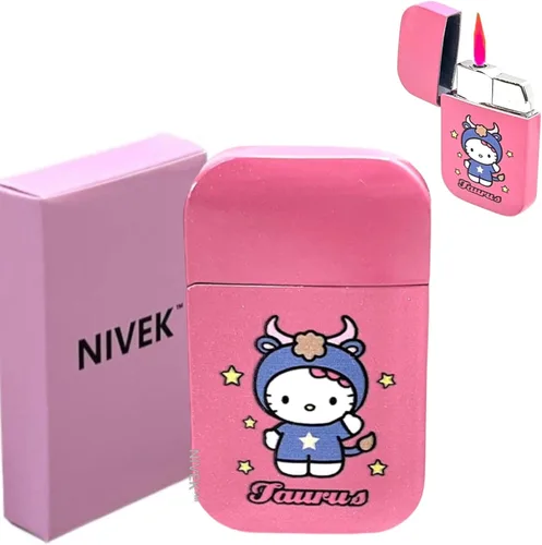 Vista 12 de NIVEK Encendedor de gatito Y2k 12 Consetelaciones Horóscopo Astrología Zodiaco Signos de nacimiento Pretty Pink Flame Kawaii Coleccionable Japonés