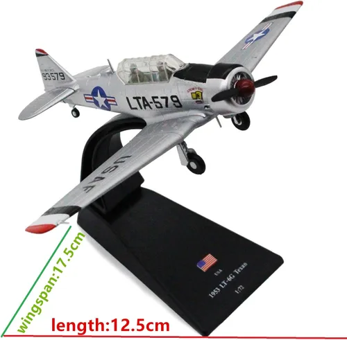 Vista 5 de TECKEEN 1:72 Aleación USA 1953 T6 LT-6G Modelo de avión Modelo de Aviación Modelo de Aviación Modelo de Exposición de Ciencias de la Aviación