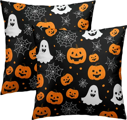 Vista 64 de Fundas de almohada marrón leopardo - 2 piezas Funda de almohada de guepardo 18x18 pulgadas Fundas de almohada de algodón con estampado de animales