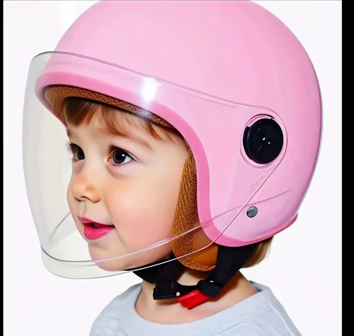 Vista 8 de Casco de motocicleta eléctrico retro para niños y jóvenes 3/4 medio, lindo casco de media cara abierto para niños, aprobado por DOT, casco
