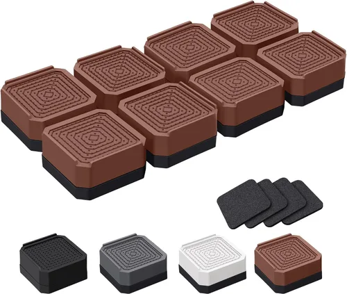 Vista 11 de ANNKUT Elevadores de cama y elevadores de muebles, bloques de elevación ajustables resistentes para sofás, escritorios y sillas, elevan 1.5