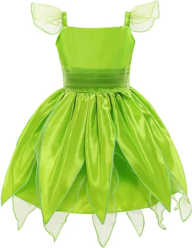 Vista 2 de winying Disfraz de princesa Tinker-Bell sin mangas de elfo con accesorios
