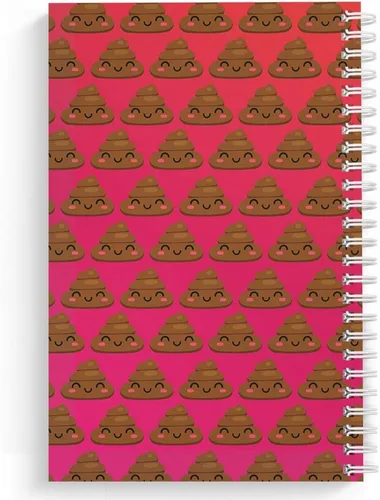 Vista 2 de Pretty Poo Cuaderno personalizado para niños, tapa blanda laminada, 120 páginas del papel seleccionado, coloque espiral plana de alambre.