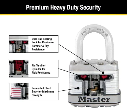 Vista 5 de Master Lock M1XD Magnum - Candado resistente con llave, 1 paquete