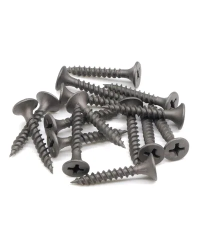 Vista 5 de Tornillos Phillips de cabeza plana #6x1 para paneles de yeso de rosca fina, tornillo de madera de punta afilada, acero al carbono 1022A, fosfato gris