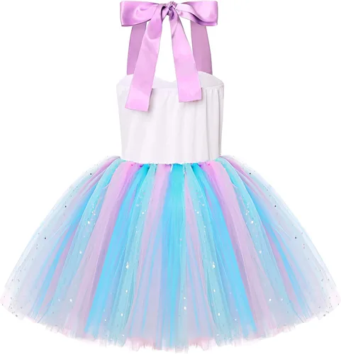 Vista 6 de Davsolly Mermaid Costume for Girls Led Light Up Mermaid Dress for Mermaid Birthday Decorations Gifts Halloween Dress Up